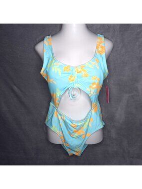 Ninety-nine Floral Cutout One-Piece Swimsuit XL Adjustable Back Straps New